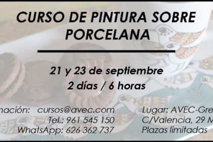 Curso Pintura sobre porcelana Septiembre cuadrado ok